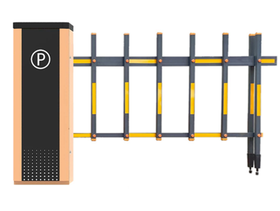 B款直流无刷道闸-黄灰栅栏
